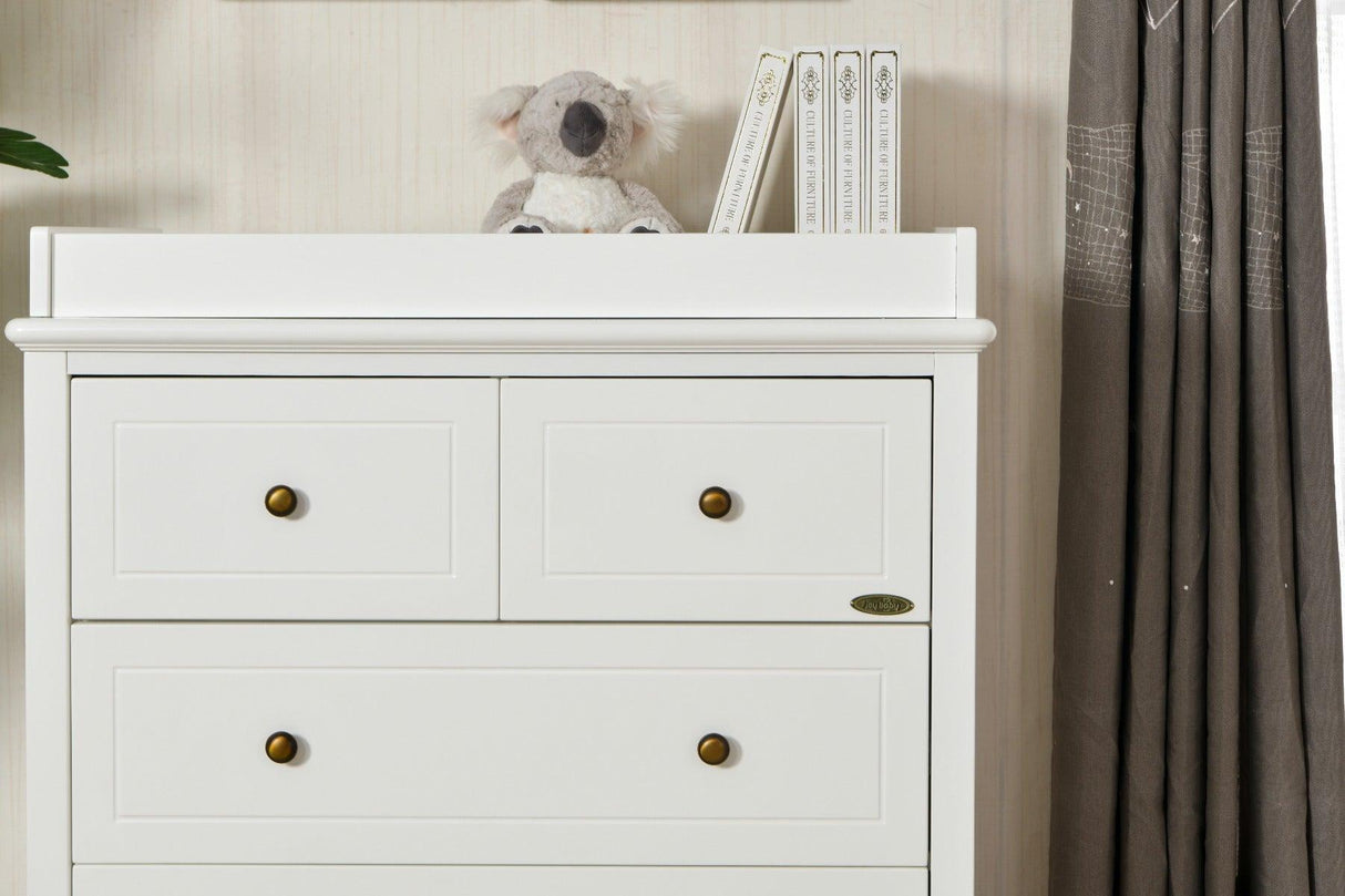 JOY BABY Comet 4 Drawer Chest of Drawer Change Table - White