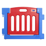 JOY BABY 6 PCs Plastic Playpen With Safety Gate - Blue
