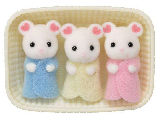 Sylvanian Families Marshmallow Mouse Family