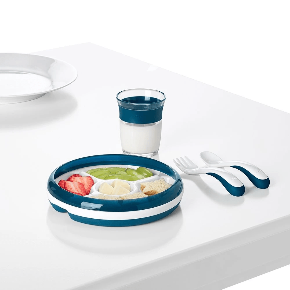 Oxo Tot Divided Plate - Navy