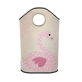 3 Sprouts Laundry Hamper - Pink Swan