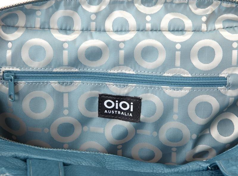 OiOi Faux Buffalo Carry All Nappy Bag - Turquoise