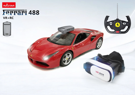 Rastar Licensed 1:14 Radio Control Car -  Ferrari 488 GTB with VR Glasses