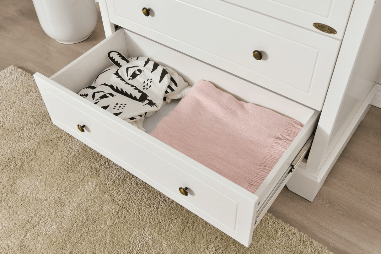 JOY BABY Comet 4 Drawer Chest of Drawer Change Table - White