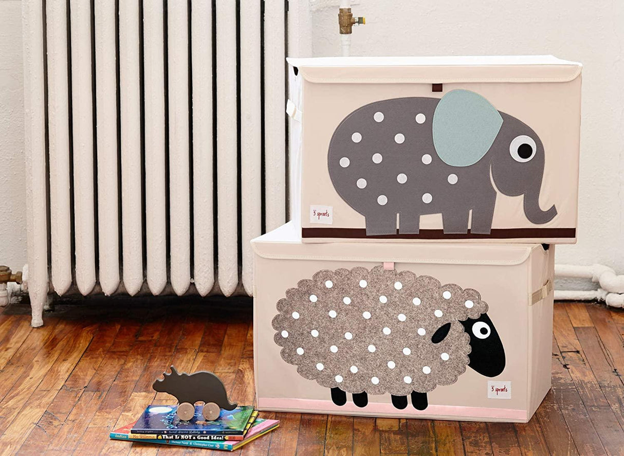 3 Sprouts Toy Chest - Beige Sheep