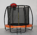 ALL 4 KIDS 8 FT Jump Zone Spring Trampoline with Basketball Board