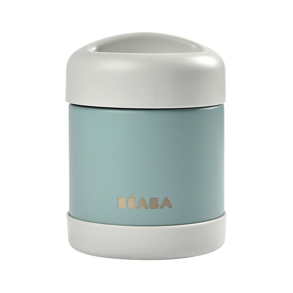 Beaba Stainless Steel Isothermal Portion 300ML - Light Mist/ Eucalyptus Green
