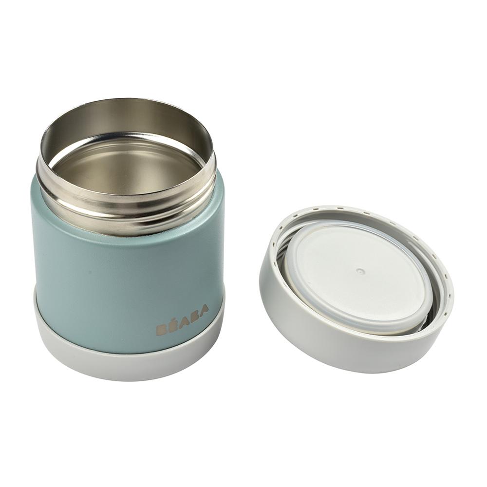 Beaba Stainless Steel Isothermal Portion 300ML - Light Mist/ Eucalyptus Green