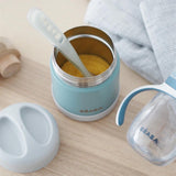 Beaba Stainless Steel Isothermal Portion 300ML - Light Mist/ Eucalyptus Green