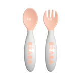 Beaba 2nd Stage Training Fork & Spoon - Nude