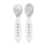 Beaba 2nd Stage Training Fork & Spoon - Grey