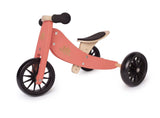 Kinderfeets Tiny Tot 2-in-1 Trike Balance Bike - Coral