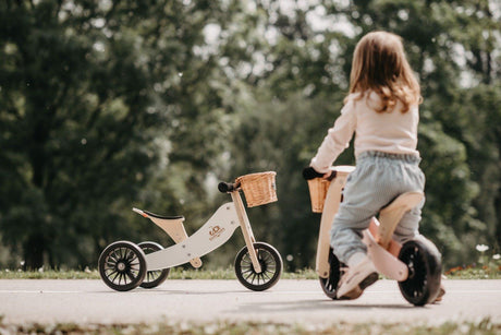Kinderfeets Tiny Tot Plus 2-in-1 Trike Balance Bike - White