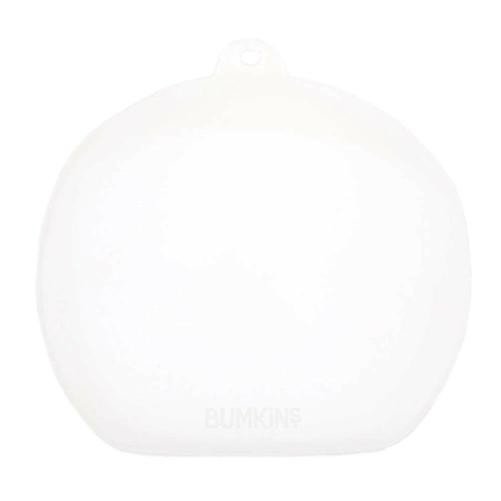 Bumkins Silicone Grip Dish + Lid - Grey