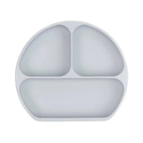 Bumkins Silicone Grip Dish + Lid - Grey