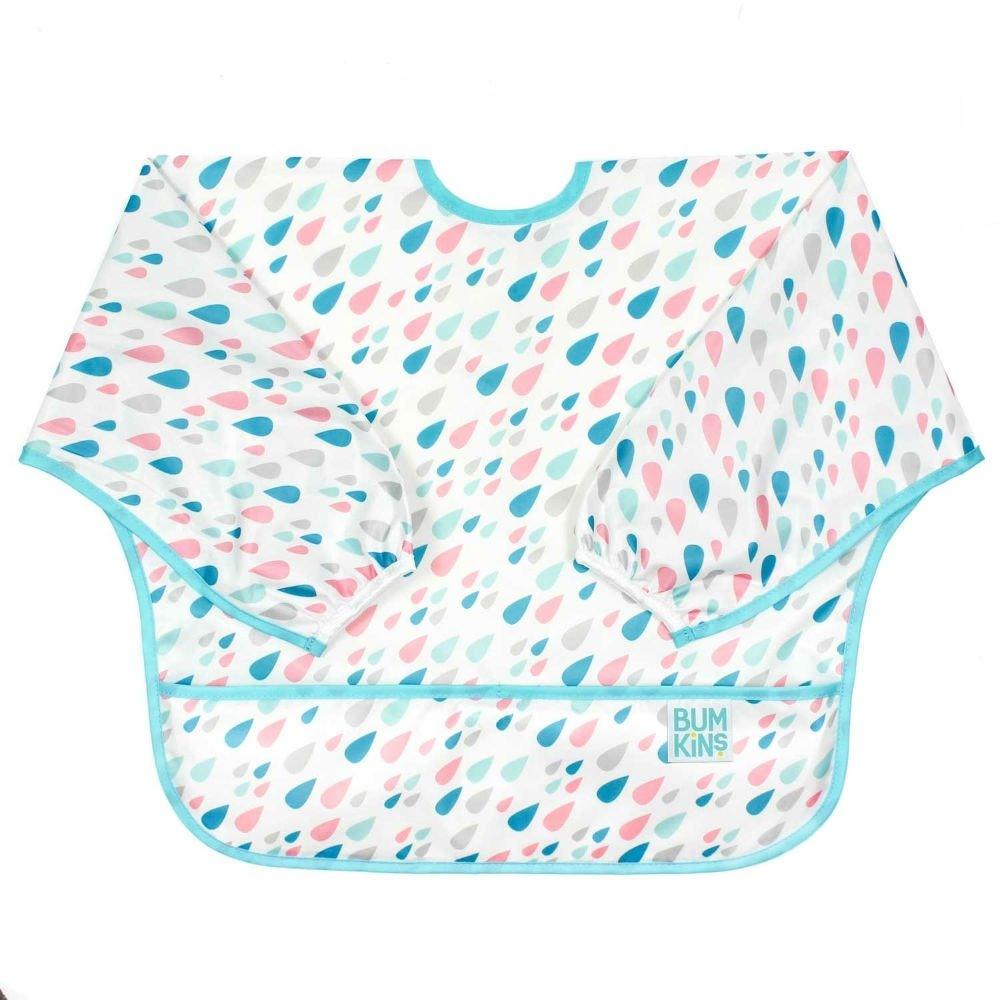 Bumkins Waterproof Sleeved Bib - Raindrops