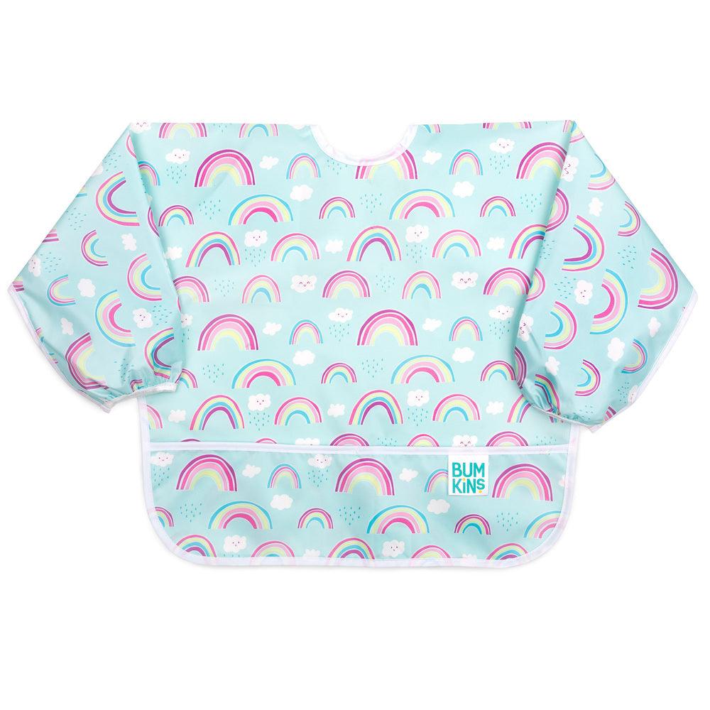 Bumkins Waterproof Sleeved Bib - Rainbows