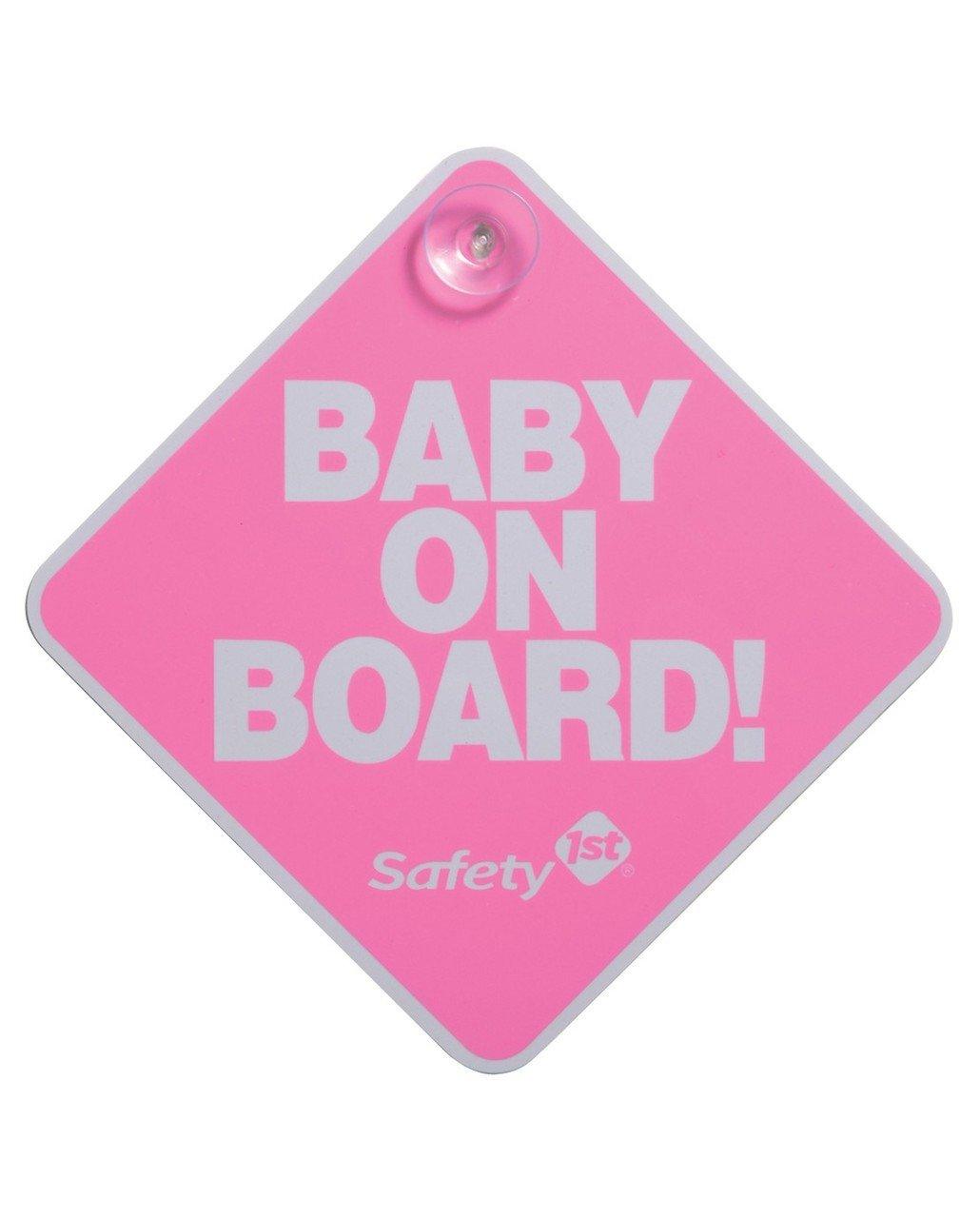 Safety 1st Baby on Board Sign - pink