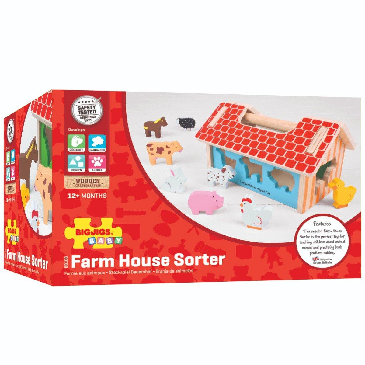 Bigjigs Toys Farmhouse Sorter