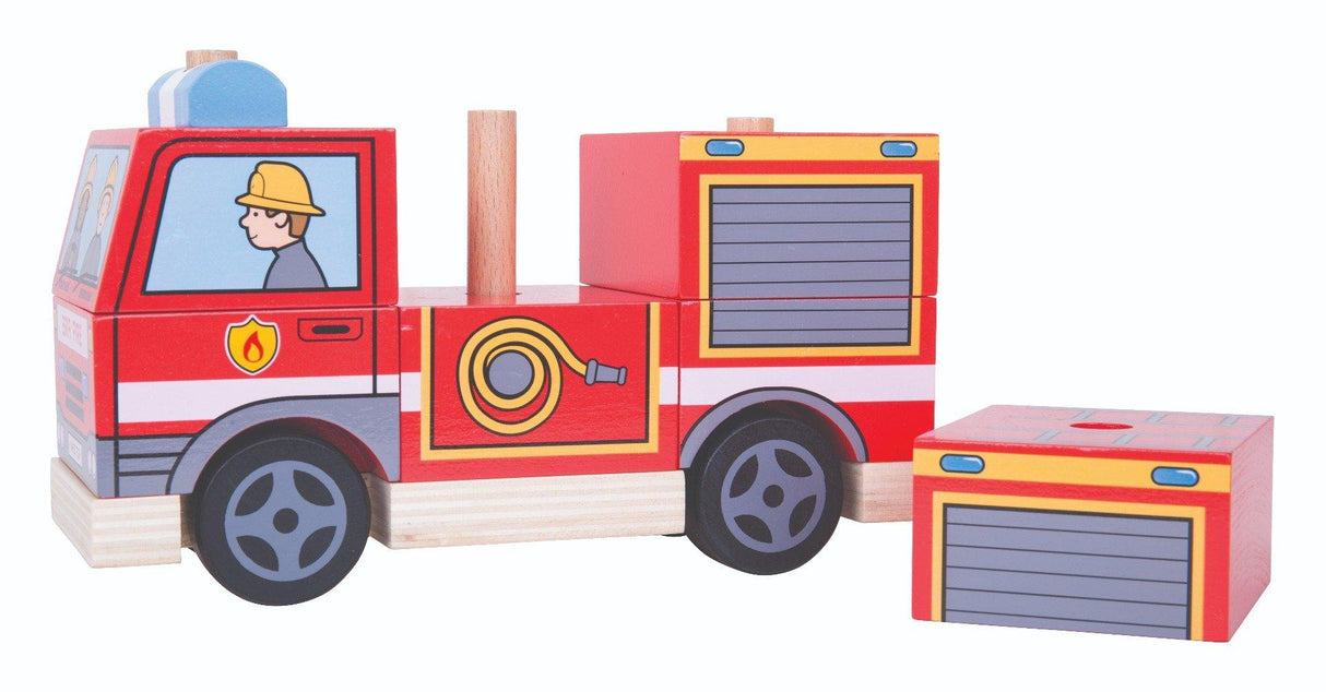 Bigjigs Toys Stacking Fire Engine