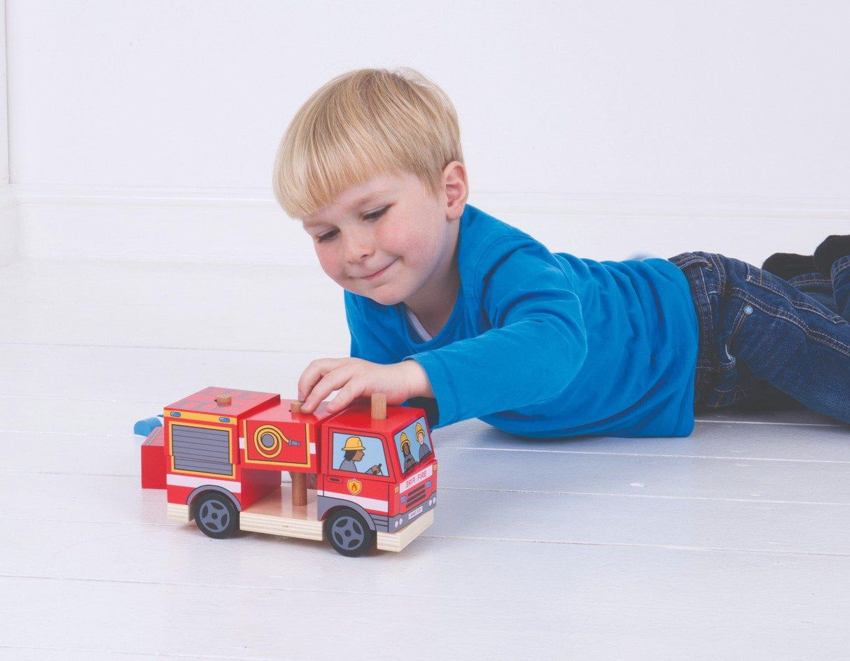 Bigjigs Toys Stacking Fire Engine