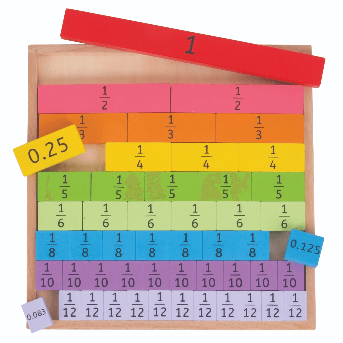 Bigjigs Toys Fractions Tray