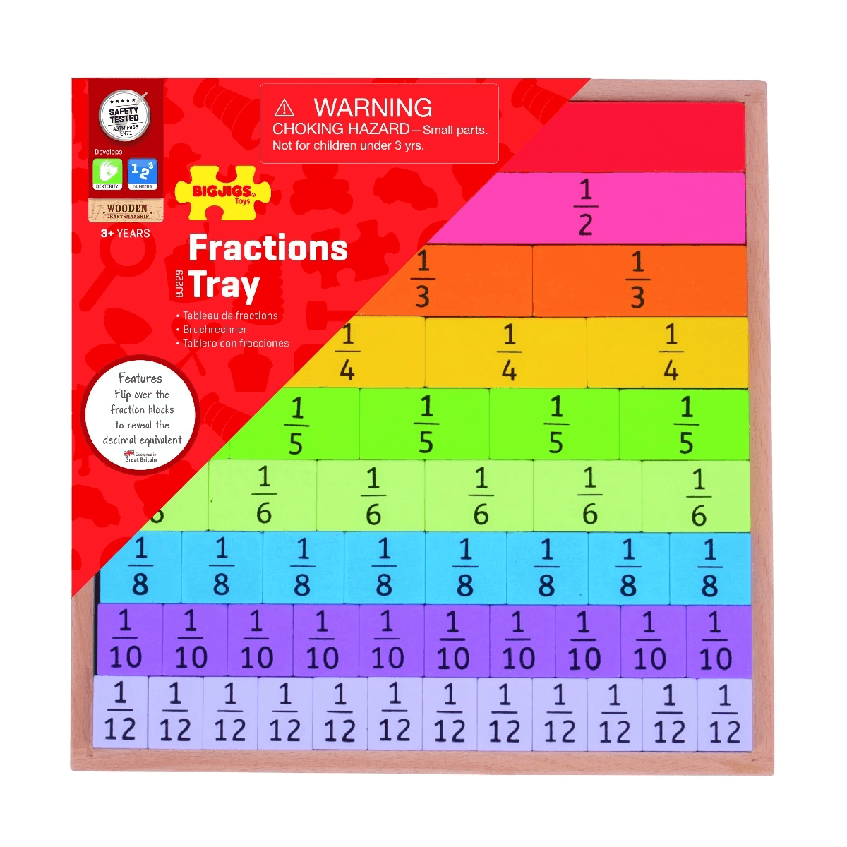 Bigjigs Toys Fractions Tray