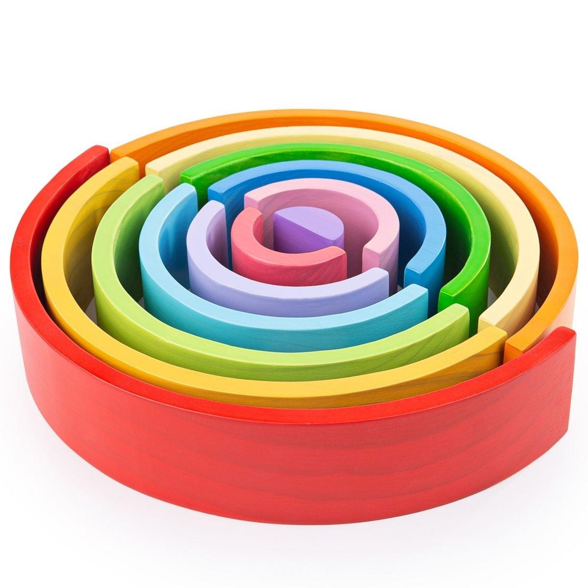 Bigjigs Wooden Stacking Rainbow - Large