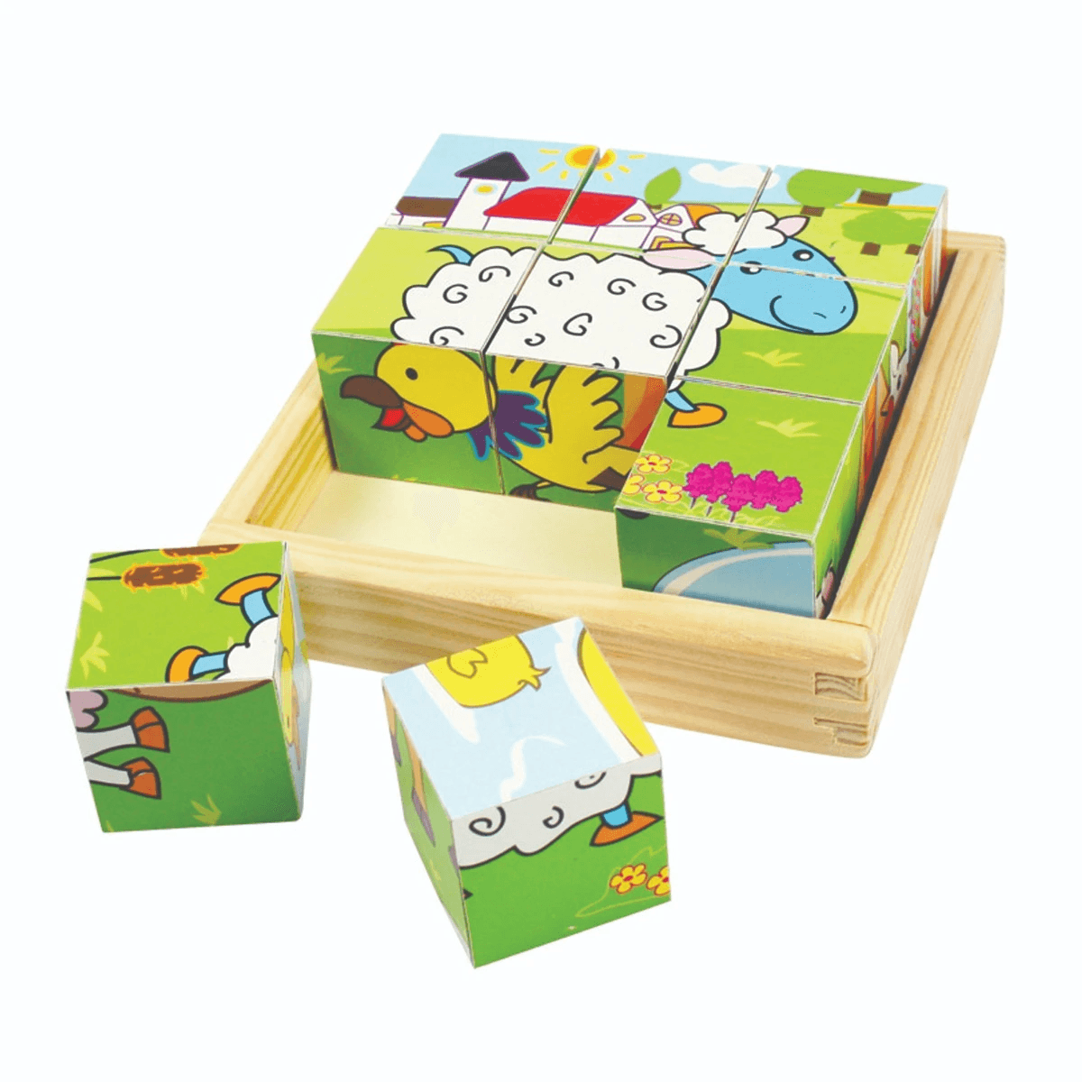 Bigjigs Toys Animal Cube Puzzle