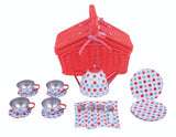 Bigjigs Toys Spotted Basket Tea Set