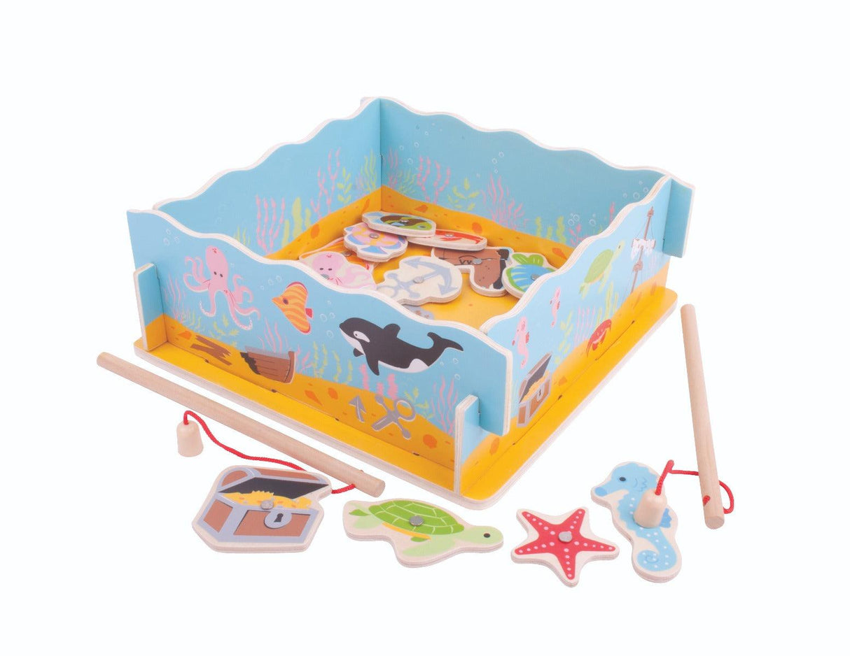 Bigjigs Toys Magnetic Fishing Game with Base