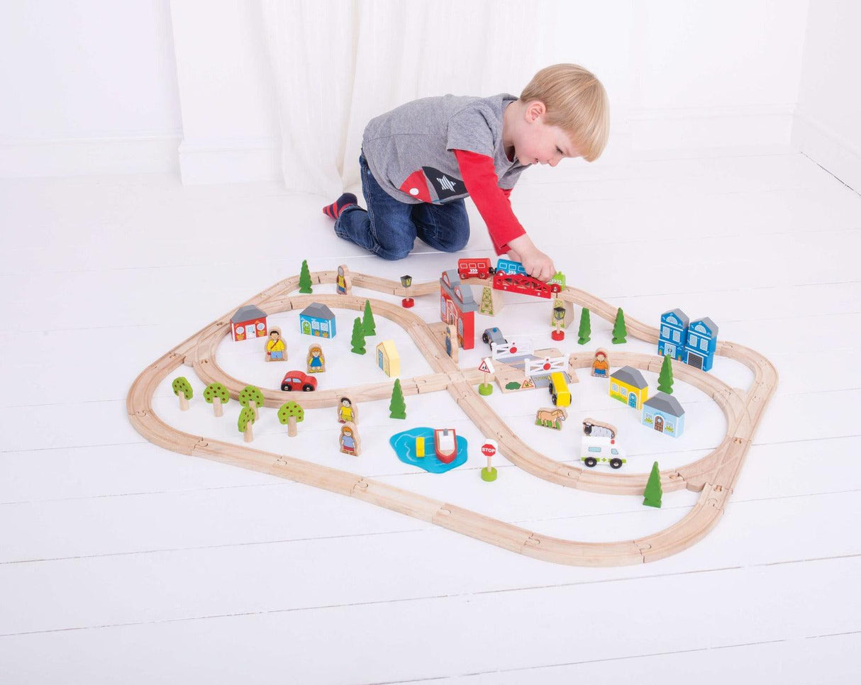 Bigjigs Rail Town and Country Train Set