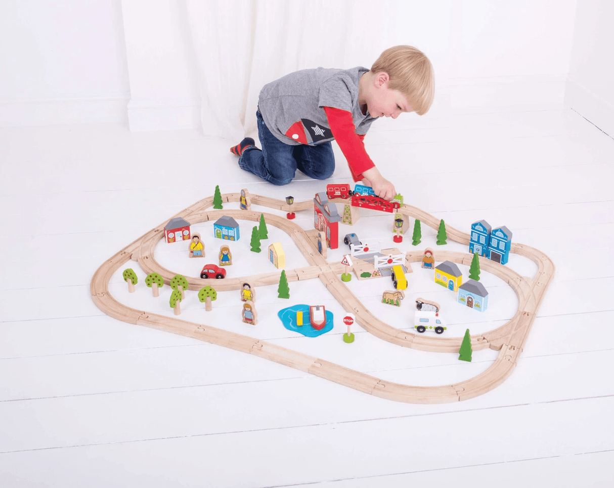 Bigjigs Rail Town and Country Train Set