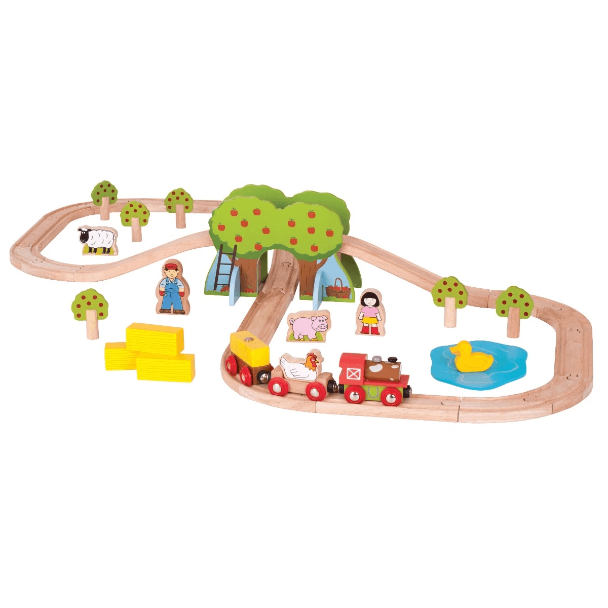 Bigjigs Rail Farm Train Set