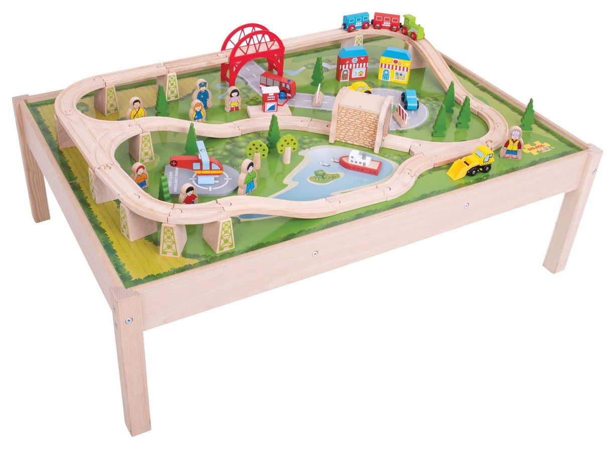 Bigjigs Rail Services Train Set and Table