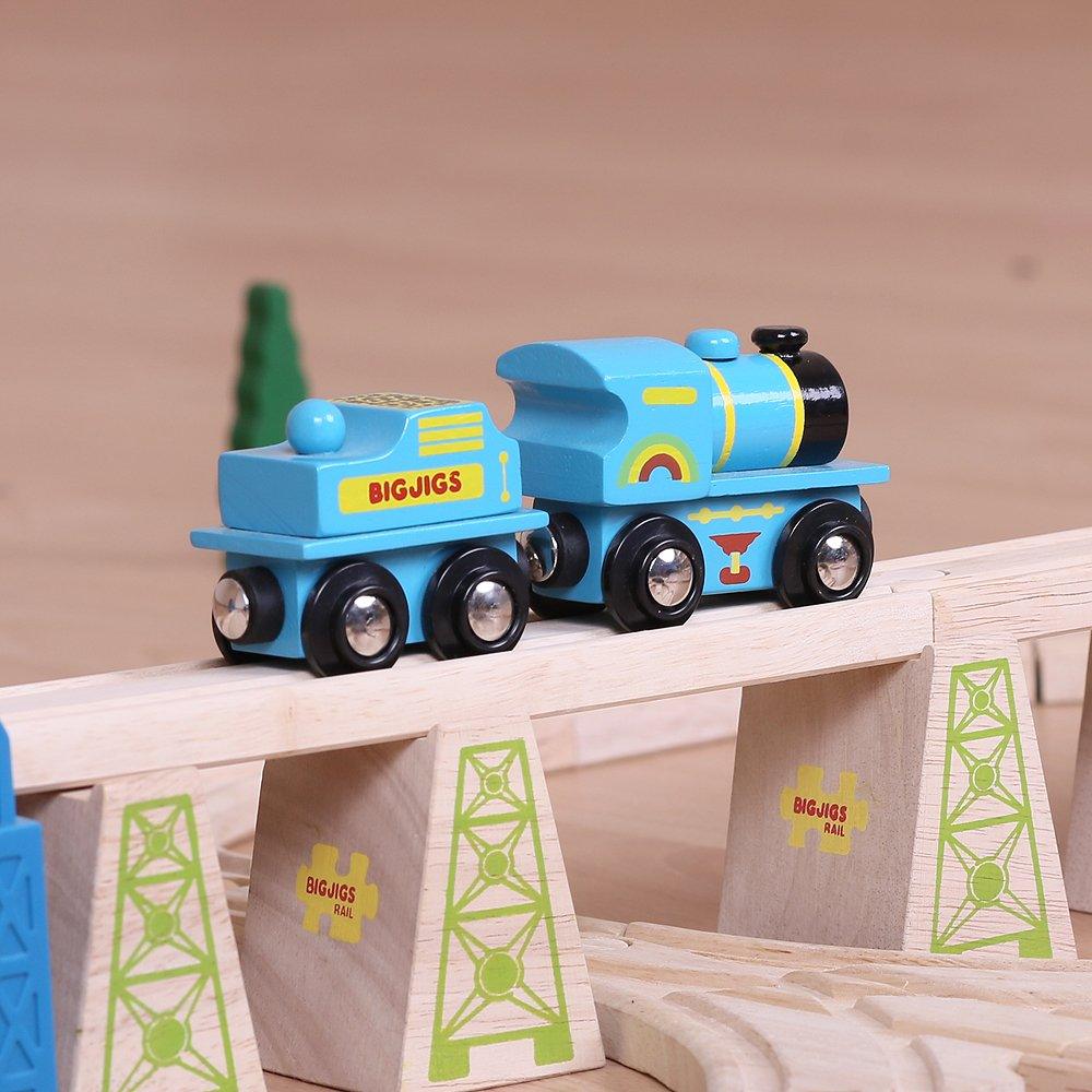 Bigjigs Rail Blue ABC Engine