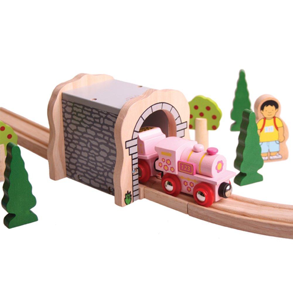 Bigjigs Rail Pink 123 Engine