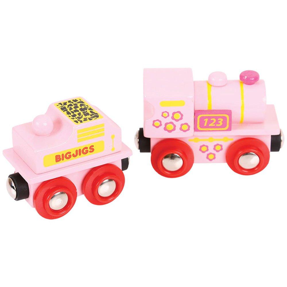 Bigjigs Rail Pink 123 Engine