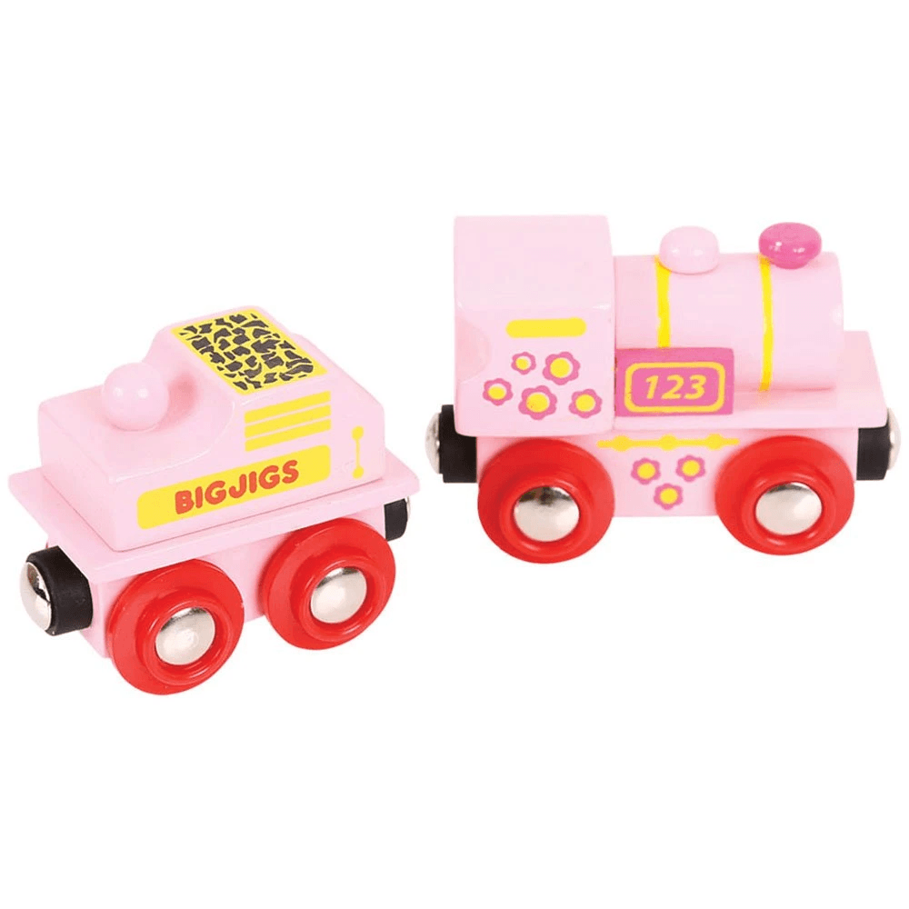 Bigjigs Rail Pink 123 Engine