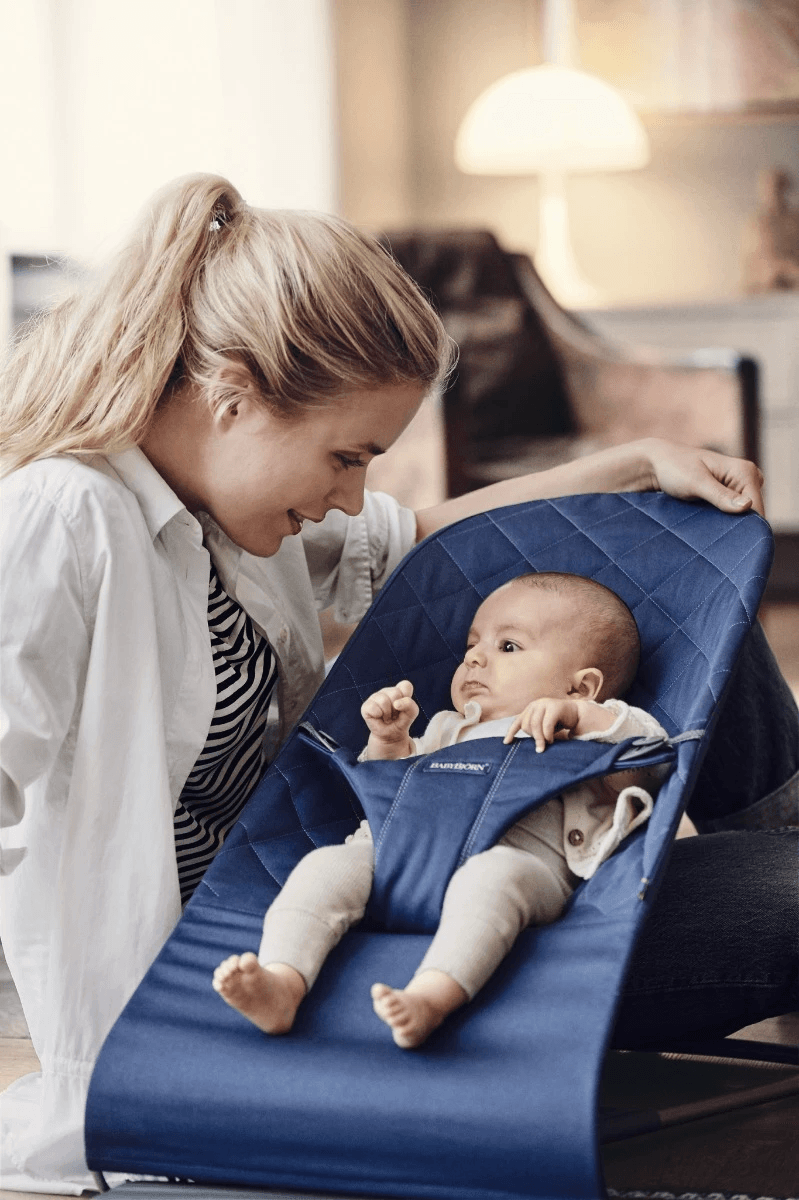Babybjorn Bouncer Bliss - Blue Cotton