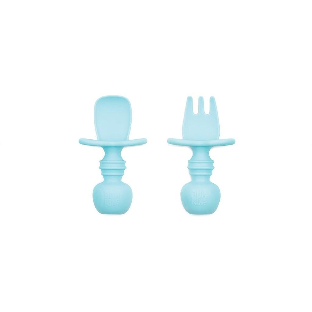 Bumkins Silicone Chewtensils - Light Blue