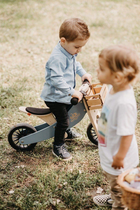 Kinderfeets Tiny Tot Plus 2-in-1 Trike Balance Bike - Slat Blue
