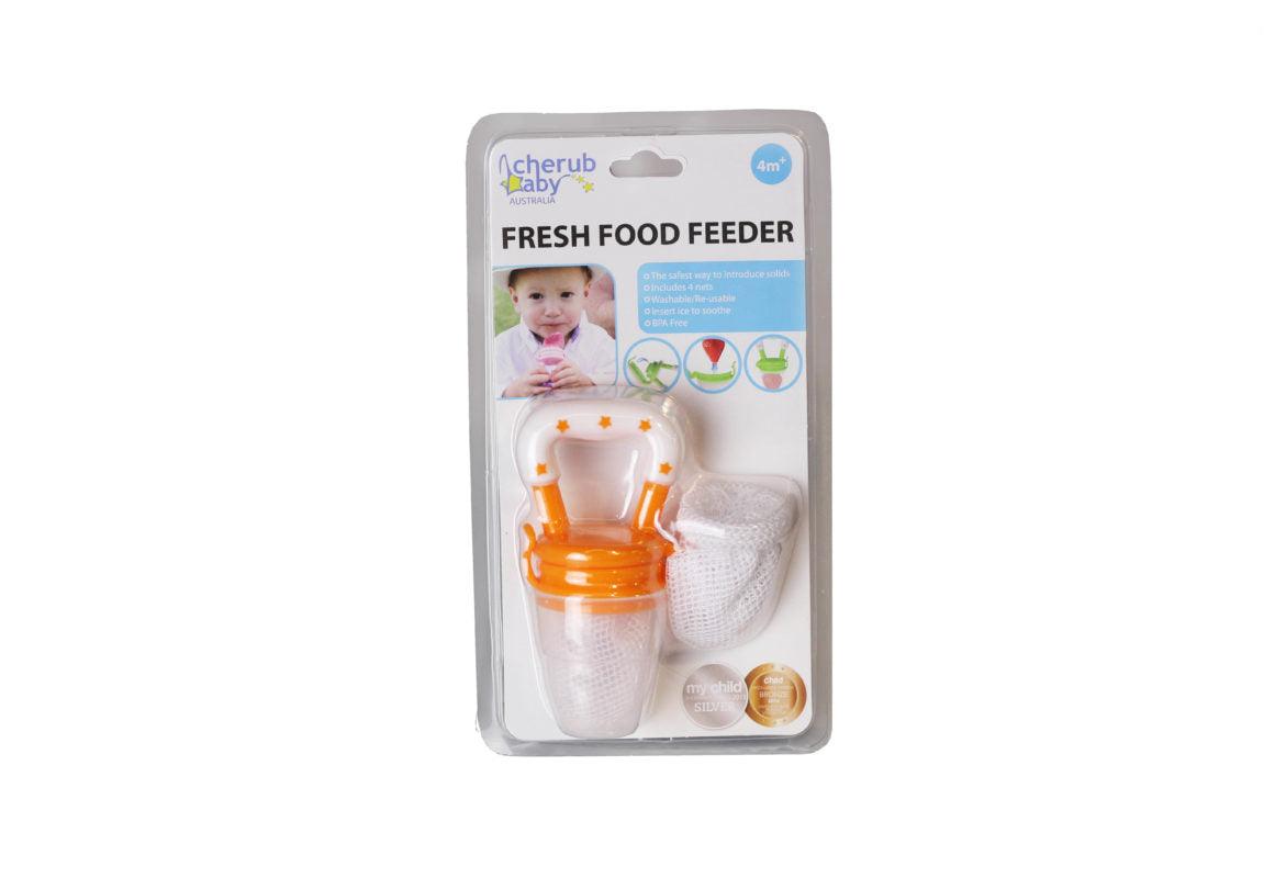 Cherub Baby Fresh Food Feeder With 3 Replacement Nets - Orange