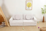 All 4 Kids Ethan 10 PCS Modular Play Couch - Cream