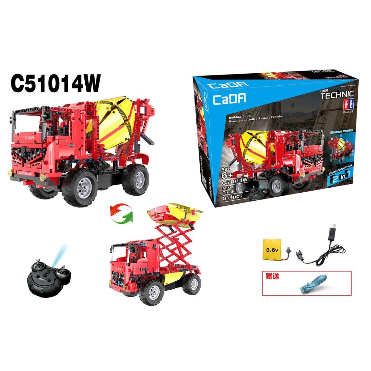 Double Eagle CaDA Hi-Tech 2 in 1 Construction Set - Mixer Truck