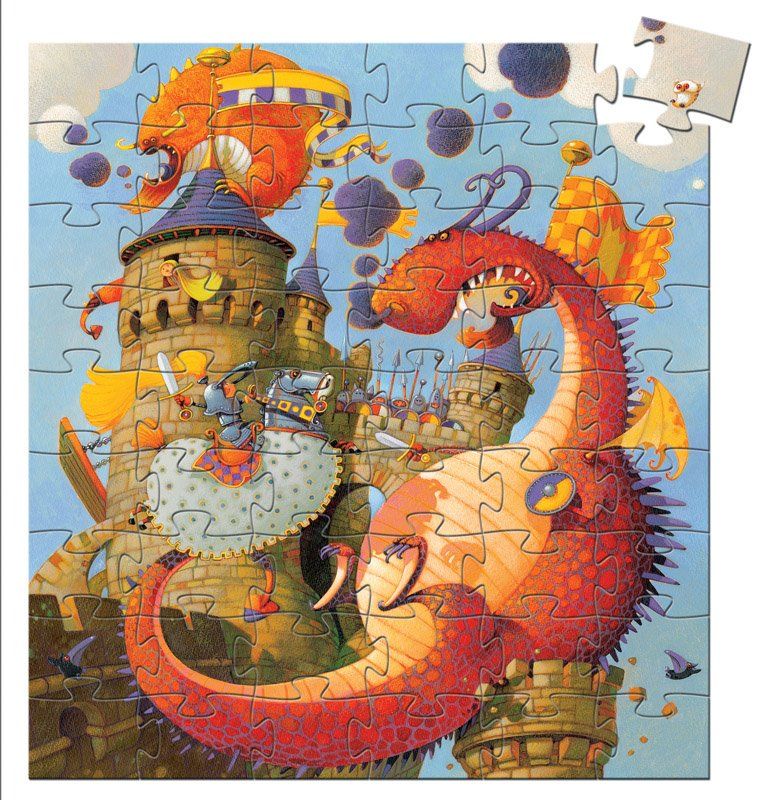 Djeco Vaillant And The Dragon 54pc Silhouette Puzzle