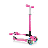 Globber Junior Primo Foldable Scooter with Fantasy Light - Pink