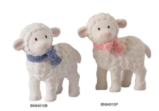 Tikiri Lucas Lamb Rubber Toy -Blue - Window Box