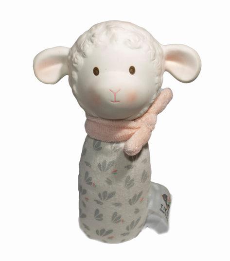 Tikiri Lila Lamb Squeaker - Pink - Backer Card