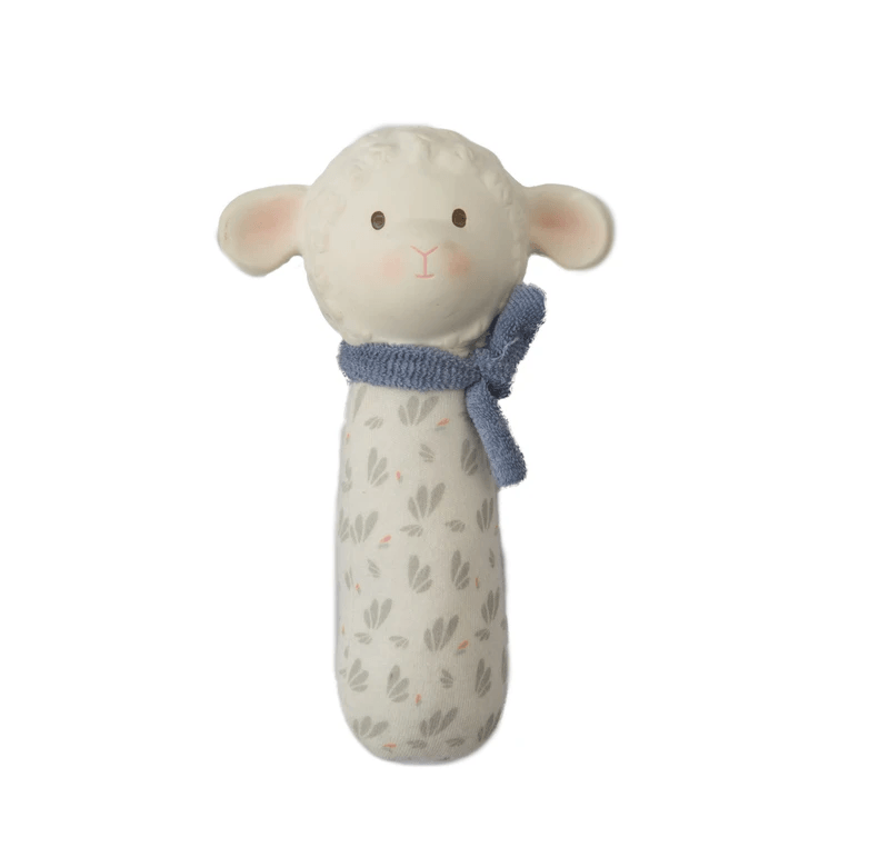 Tikiri Lucas Lamb Squeaker - Blue - Backer Card